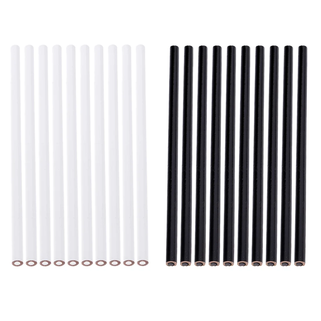 

20Pcs China Markers HB Pencils Set Drawing Marking Crayon Pencil White Black Lead on the Wood Glass Metal Fabric Porcelain Paper