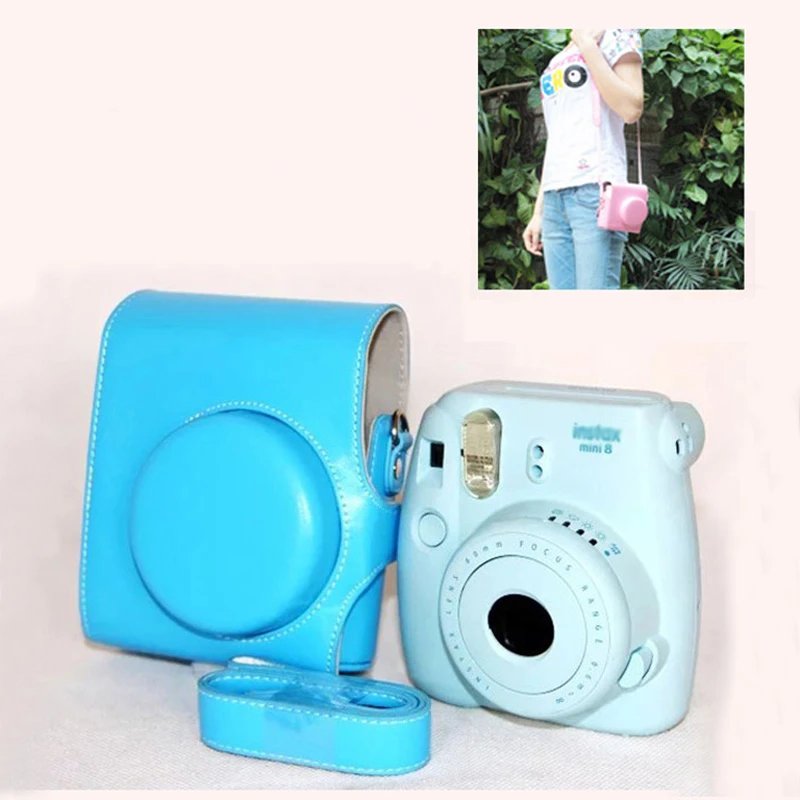 Leather Case Cover Pouch Protector For Polaroid Photo Camera For Fuji Instax Mini 8 Camera Strap Bag Pouch For Camera Leather Case For Cameracase For Camera Aliexpress