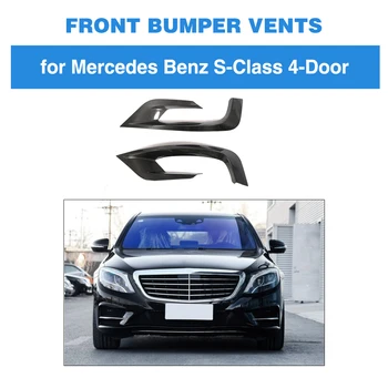 

For Mercedes-Benz S Class W212 S400 S500 S600 Sport Sedan 2017 2018 Decoration Front Bumper Fender Trim Air Vent Carbon Fiber