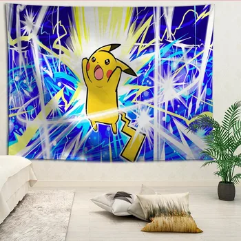 

Custom Pokemon Printed Tapestries Beach Towel Yoga Mat Blanket Wall decoration Boho Decor Tapestry More Size