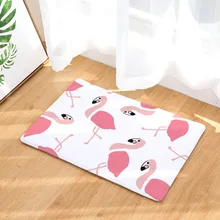 CAMMITEVER розовый мультфильм Фламинго домашний входной коврик фланелевый напольный коврик для кухни, ванной нескользящий дверной коврик коврики