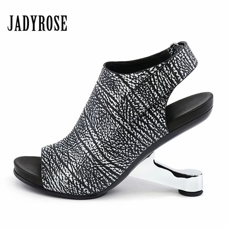 

JADY ROSE Summer Women Gladiator Sandals Peep Toe Women Pumps Ankle Strap 8CM Strange High Heels Feamle Stiletto Valentine Shoe