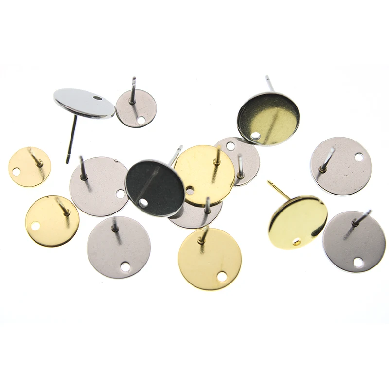 100 Pezzi Di Basi Per Orecchini In Acciaio Inox Da 6 Mm A 6 Griffe: Il Kit Fai Da Te Perfetto Per Creare Gioielli Personalizzati - 4