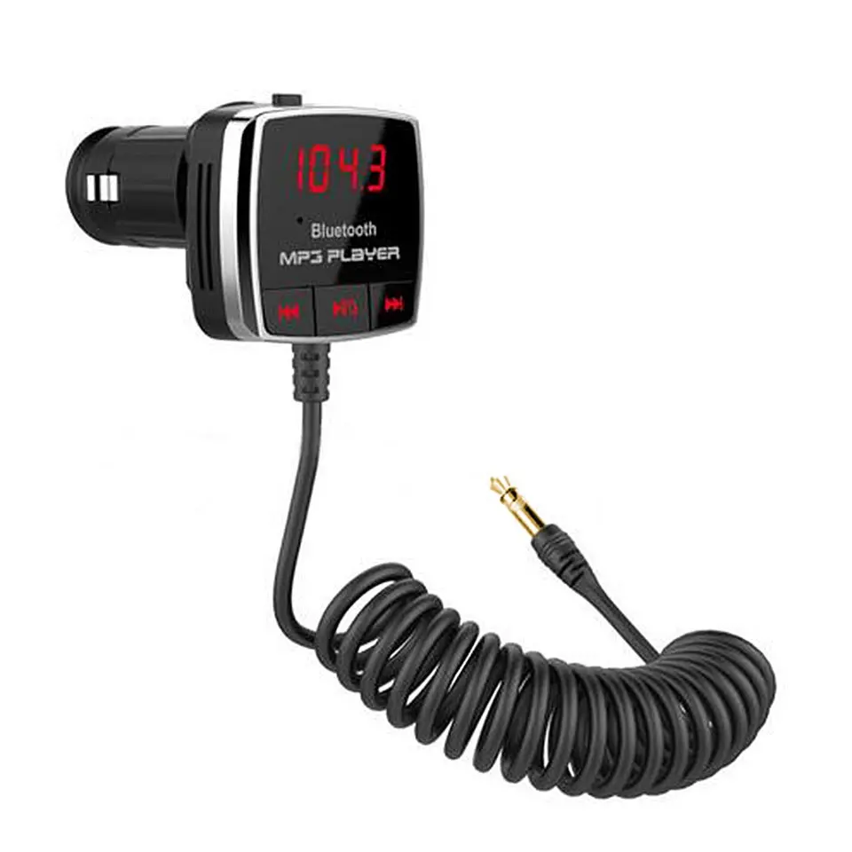 Автомобильный FM стерео Bluetooth, беспроводное аудиоустройство с двойной передачей светодиодный экран MP3 музыкальный телеграф USB порт 5 В/2.1A зарядка