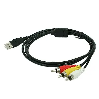 

USB TO 3 RCA PHONO RED WHITE YELLOW CABLE AV AUDIO VIDEO LEAD UNIVERSAL