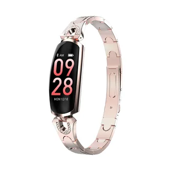 

New AK16 Women Lady Fashion Smart Wristband Heart Rate Blood Pressure Smart Bracelet Fitness Tracker Smart Watch Band Female