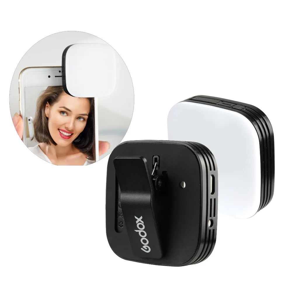 

New Godox Mini portable Selfie Flash LEDM32 Camera 32 LED Video Fill light CRI95 with Built-in Lithium Battery for Mobile Phone