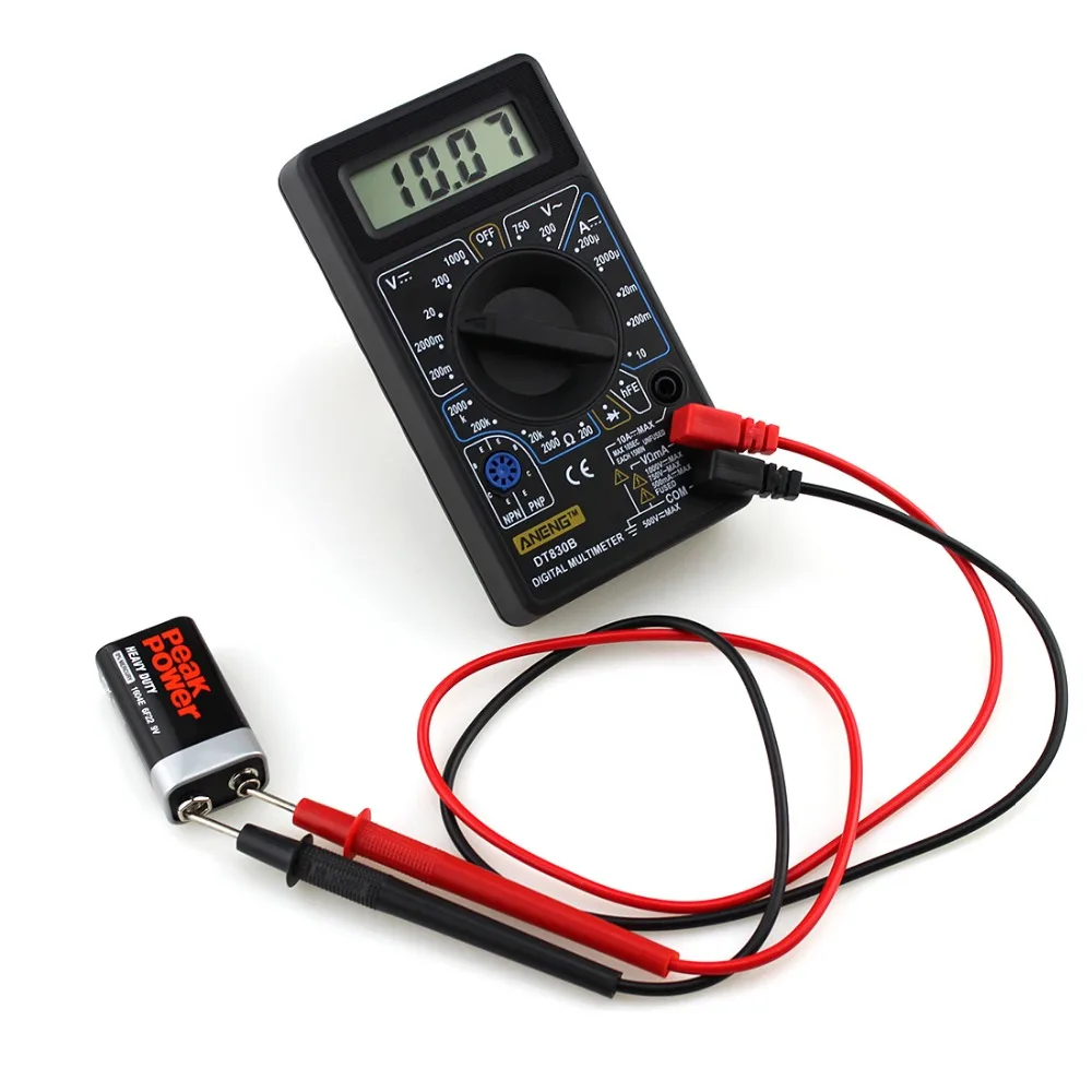 

DT830B LCD Digital Multimeter AC/DC Ammeter Resistance Capacitance Tester Voltmeter Ohm Multimetro Handheld Tester Meter
