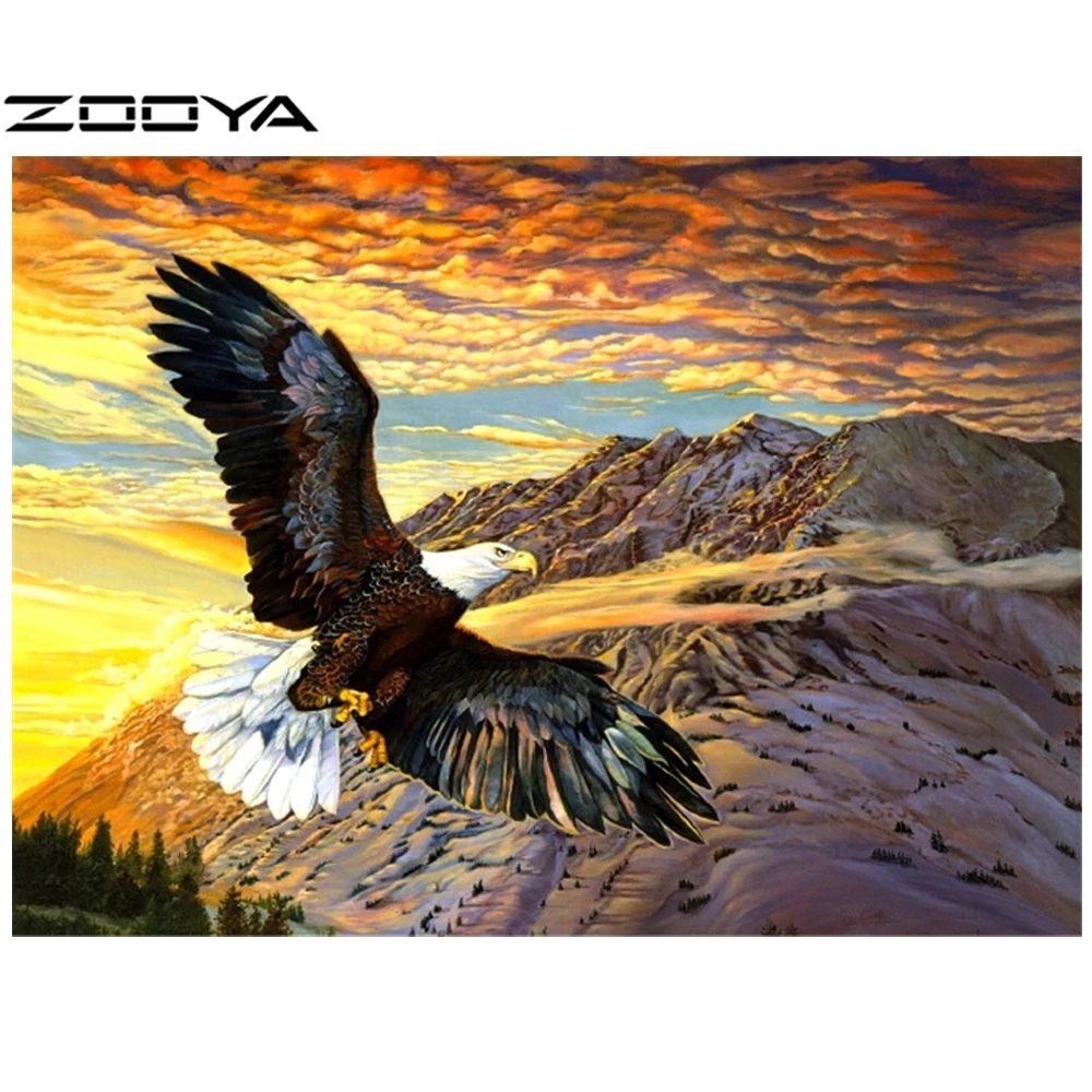 

DIY 3D Diamond Painting Eagle The sky Soar Tenacity Mosaic Embroidery household decoration fabric resin craft Canvas AT439