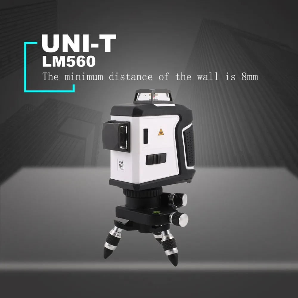 UNI-T LM560 660nm ручной лазерный уравнитель 3D 12 линий уровень вертикальный 360 горизонт