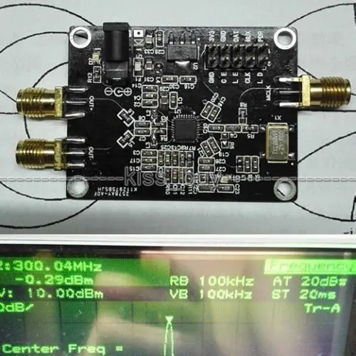 

ADF4350 137M-4.4GHz PLL RF Signal Source Frequency Synthesizer Development Board sine wave square wave SMA female 5v