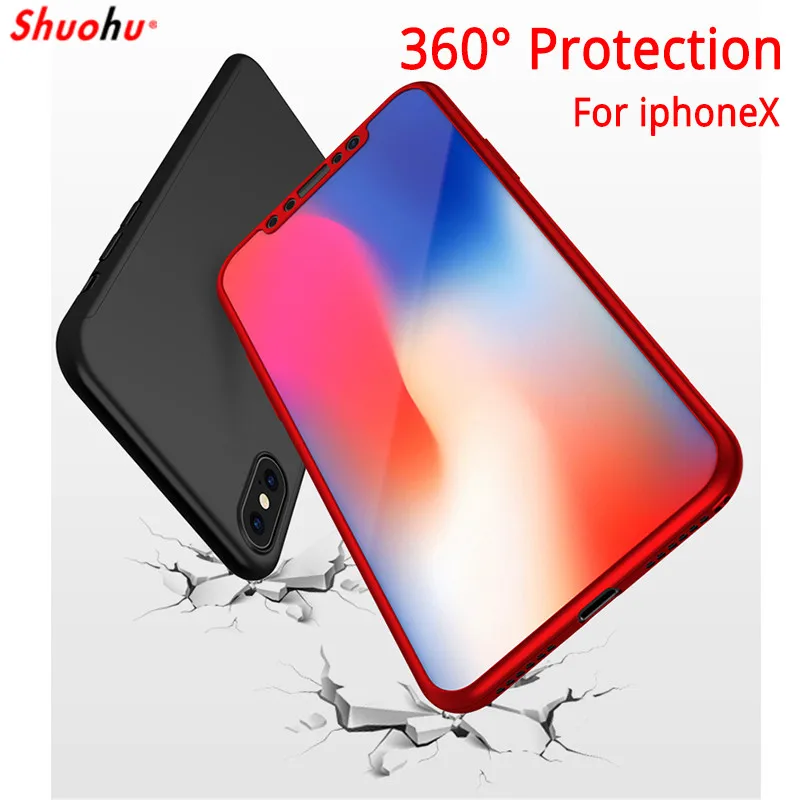 

Shuohu 360 Full Protection Shockproof Phone Cases for Iphone X Case Ultra Thin Luxury Matte for Iphone X Cover Case Original