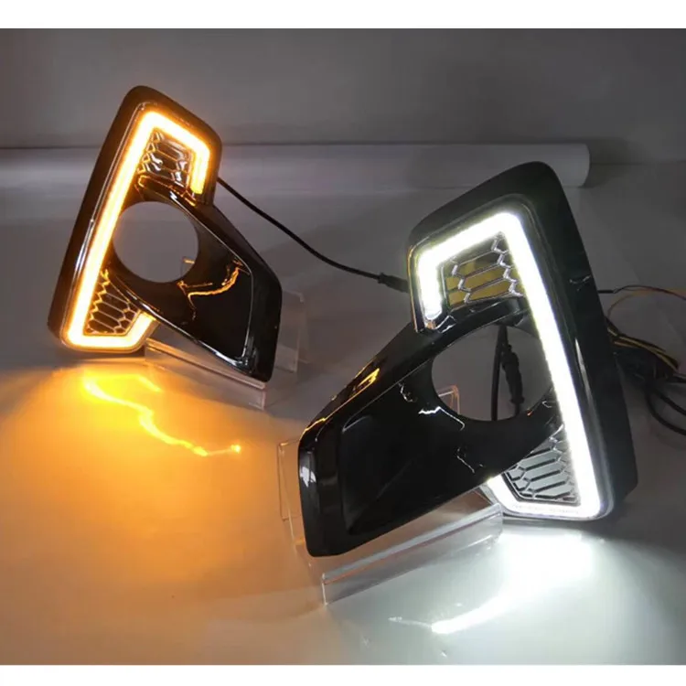 

New model 2018 Hilux revo rocco 2018 two LED color fog lamp LED Daytime running light