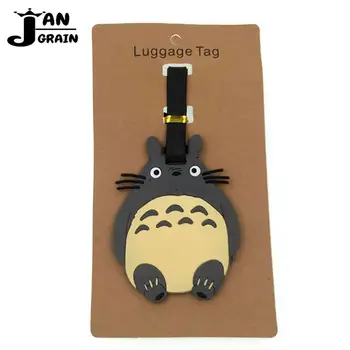 

Cartoon Cute Totoro Luggage Tag Travel Accessories Silica Gel Suitcase ID Address Holder Baggage Boarding Tag Portable Label