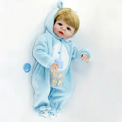 Полный силиконовые Bebe возрождается мальчик кукла реалистичные живой ребенок-Reborn Boneca с плюшевой подкладкой одежда для детей подарок на