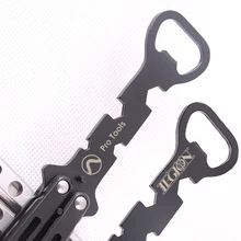 20X на заказ с выгравированным логотипом металлический стальной нож-бабочка тренировочный нож открывалка для бутылок гаечный ключ серебристый/черный