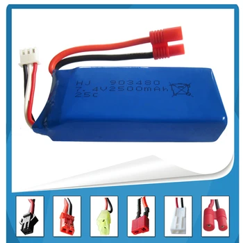 

7.4V 2500mAh Syma X8C X8W X8G quadrocopter high capacity Model aircraft rechargeable lipo battery 903480 No.6 plug