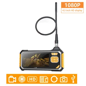 Online Profession Industrial Endoscope Digital Semi-Rigid Borescope 4.3inch LCD Snake Camera 1080PHD Video Waterproof Inspection Camera