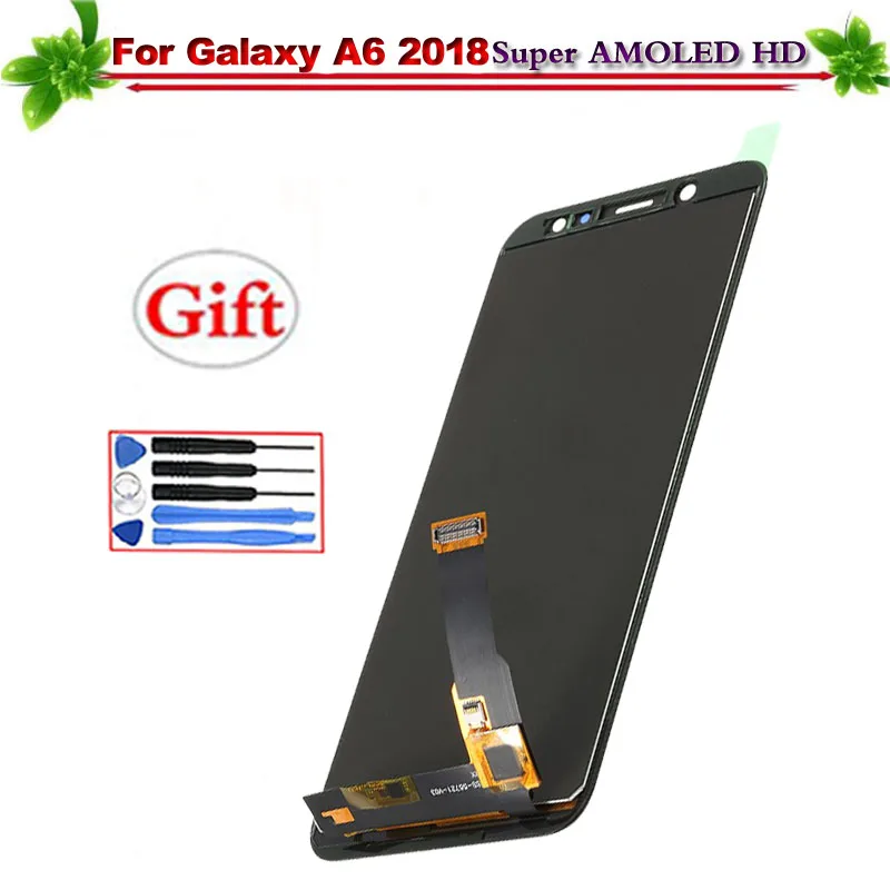 

5.6" for Samsung Galaxy A6 2018 A600 A600F A600FN LCD Display Touch Screen Digitizer Assembly Replacement Super Amoled