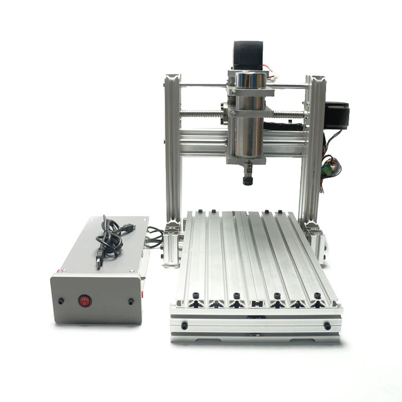 CNC 3020 metal Diy mini wood router 400W spindle Pcb drilling machine with cutter collet clamp drilling kits