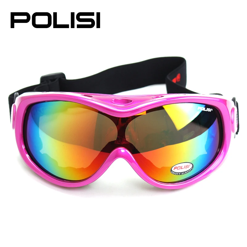 POLISI, зимние очки для сноуборда, для мужчин и женщин, противотуманные линзы, UV400, лыжные очки, для улицы, снегоходы, скейт, очки, 8 цветов - Цвет: Фиолетовый