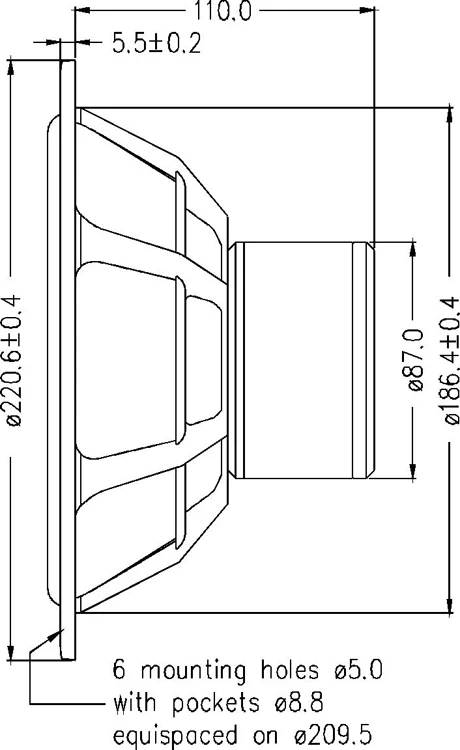 SEAS X1-08Exotic-F8-8 дюймов полный диапазон 8ohm-93dB-100 Вт