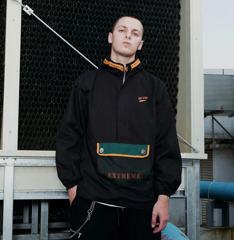 Front Pocket Half Zip Hooded Windbreaker Jacket 10
