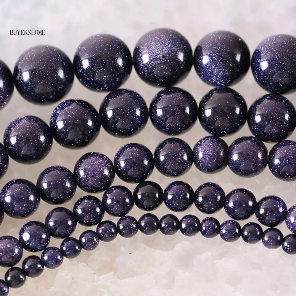

Free Shipping Round 2MM 3MM 4MM 6MM 8MM 10MM 12MM Blue Sandstone Natural Stone Loose Beads String 14.5" R129-125