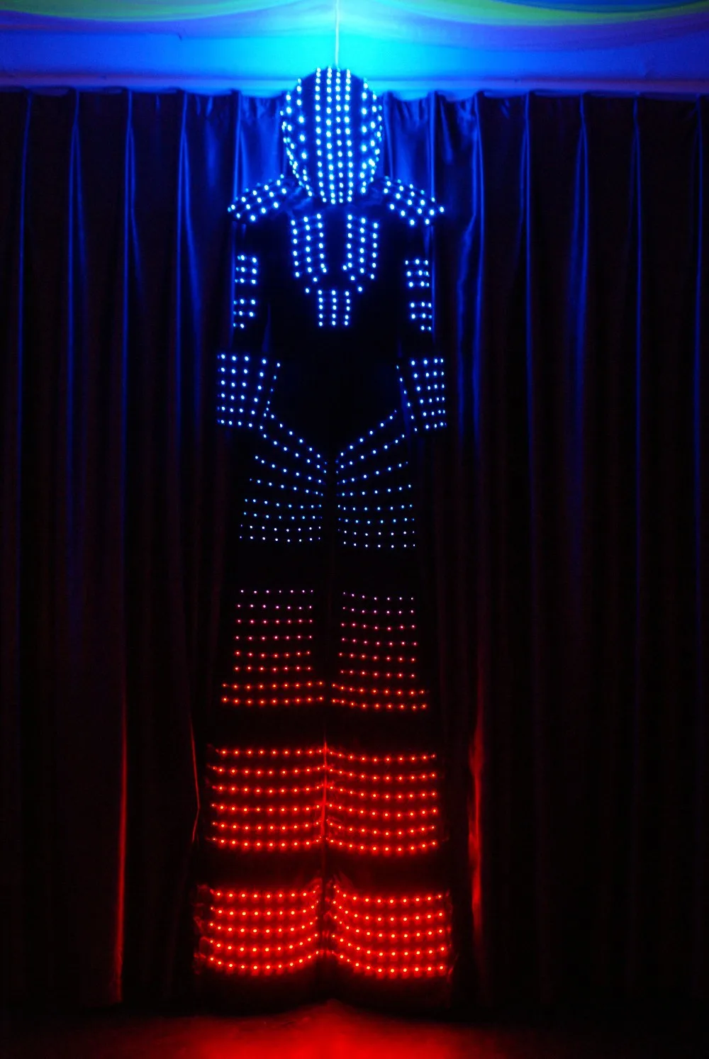 Special Price DHL free shipping EL Products LED stilts robot suit LED luminous/ glowing dance costumes/led clothes/ zancos festival Party