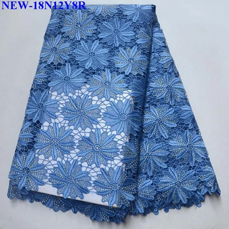 

2018 Latest African Laces Fabrics Red Embroidered Guipure Lace Fabric With stones High Quality Nigeria Cord Lace Fabric CNR00