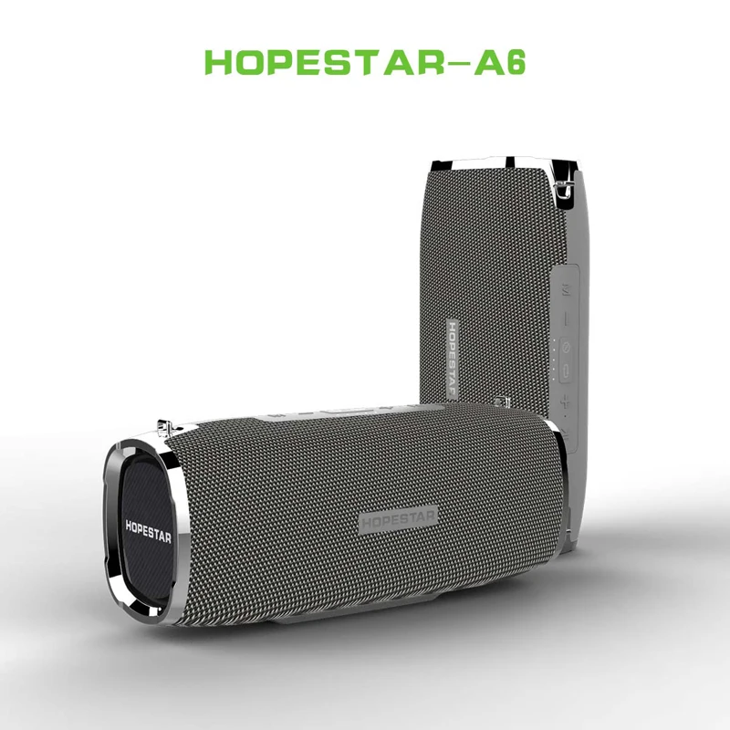 HOPESTAR A6 Bluetooth динамик Портативный беспроводной громкий динамик открытый IPX6 Водонепроницаемый большой внешний аккумулятор 3D стерео звук - Цвет: GRAY