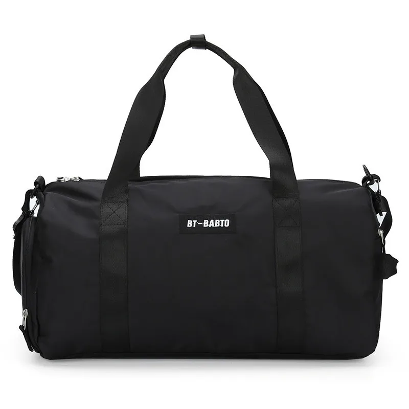 Black Large Уличная Водонепроницаемая нейлоновая сумка спортивная сухая и влажная разделительная тренировочная сумка для фитнеса дорожная сумка для йоги спортивная сумка обувь отсек - Цвет: Black Large