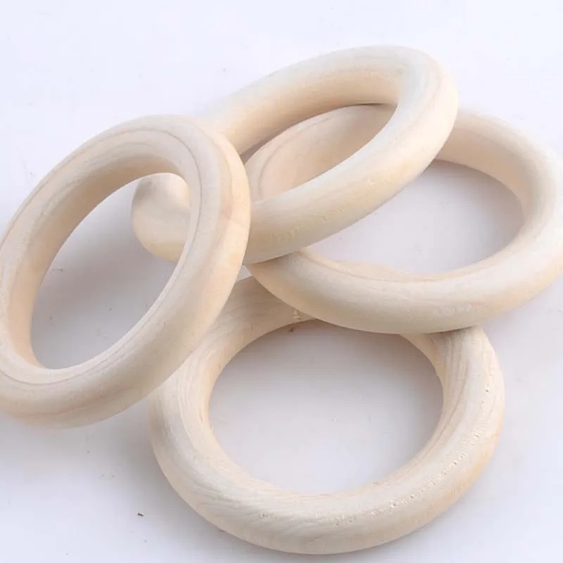 

5pcs - Large Wooden Ring - 1.96 inch diameter (50mm) - Great for Jewelry, Teethers, Rings Toss Games and More free shipping