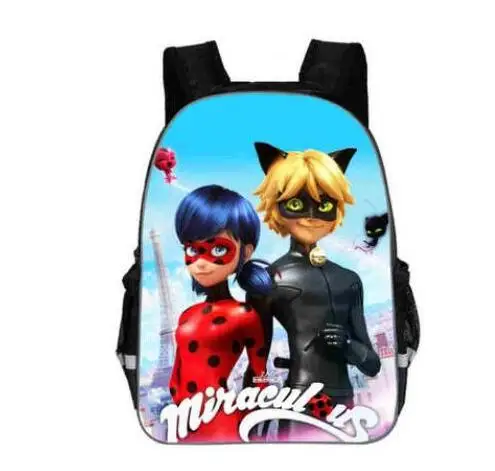 

16 inch hot Children Miraculous Ladybug Backpack Hot Gift Backpack School Bags for Boys and Girl Student Backpack Sac A Dos