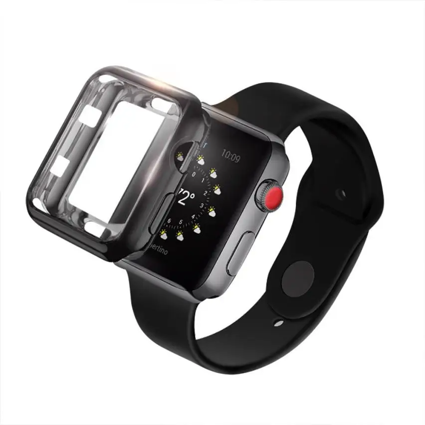 Ультратонкий защитный чехол из ТПУ Hiperdeal для Apple Watch Series 3 38 мм смарт часов Прямая