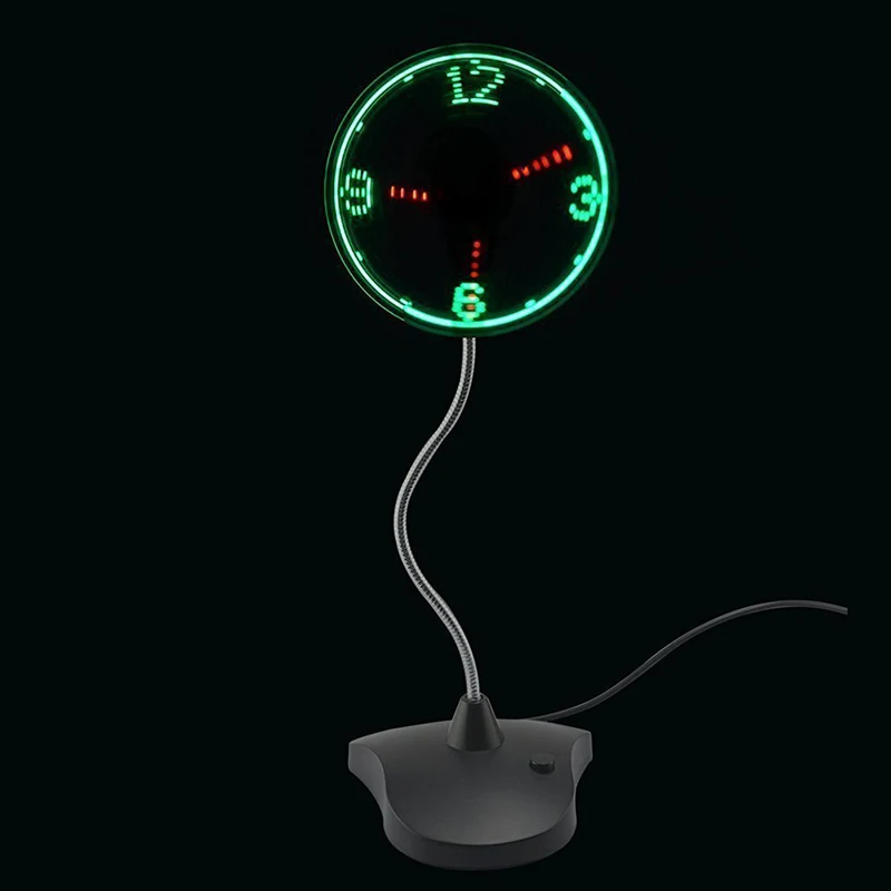 USB LED light Clock Fan