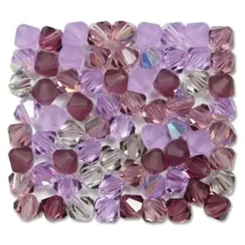 

BEAUCHAMP High Quality 4mm Mix Color Crystal Beads Bicone Lariat Necklace Earrings Bow Knot Jewelry Findings Sewing Accessories