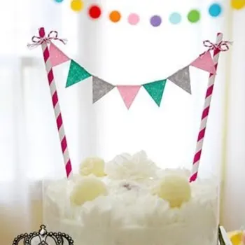 

Happy Birthday Cake Insert Toothpick Cupcake Bunting Banner Flag For Kids Baby Shower DIY Party Cake Topper Decoration Supplies