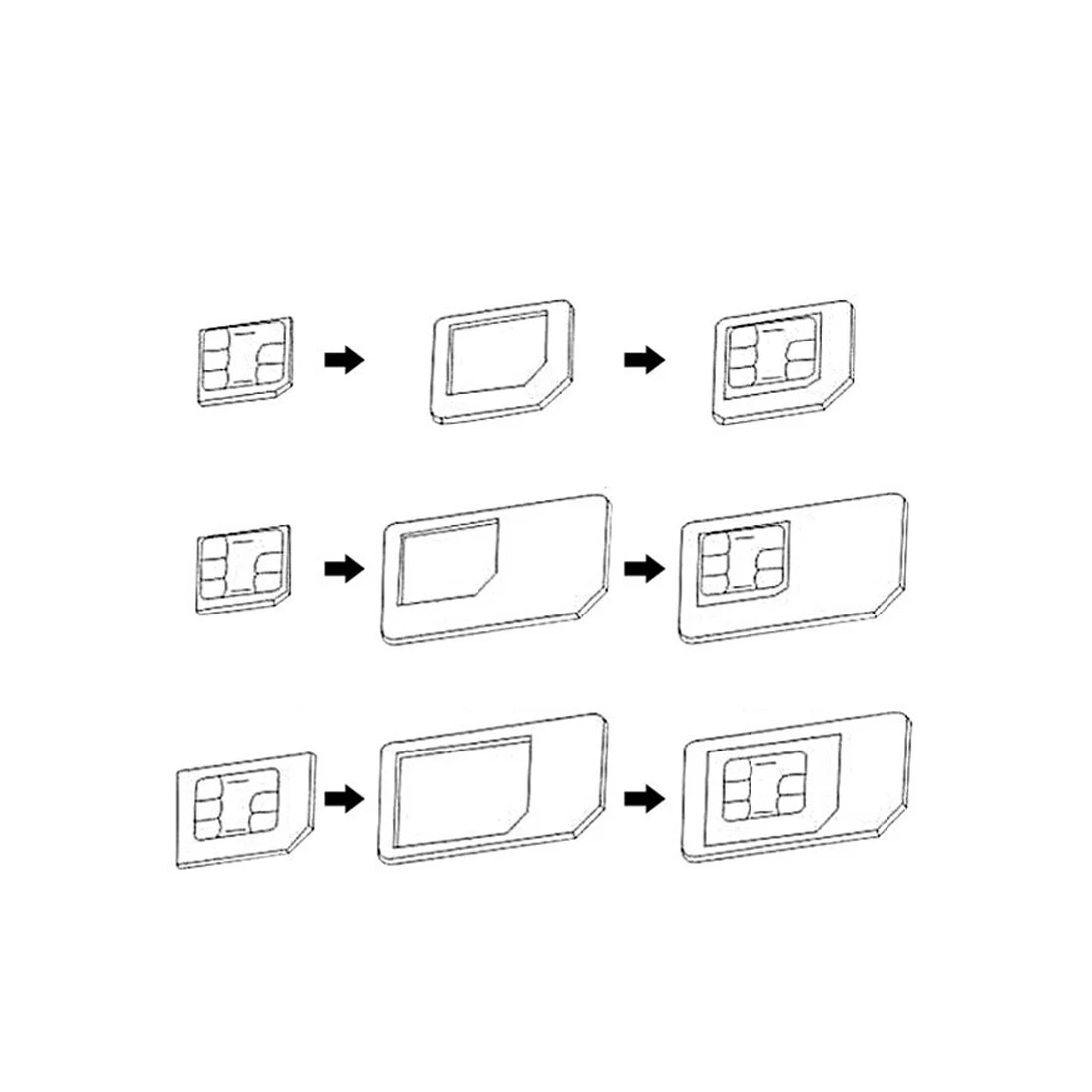 Etmakit 5 в 1 Nano Sim карта адаптеры обычная микро стандартная SIM и инструменты для iPhone 4 5c