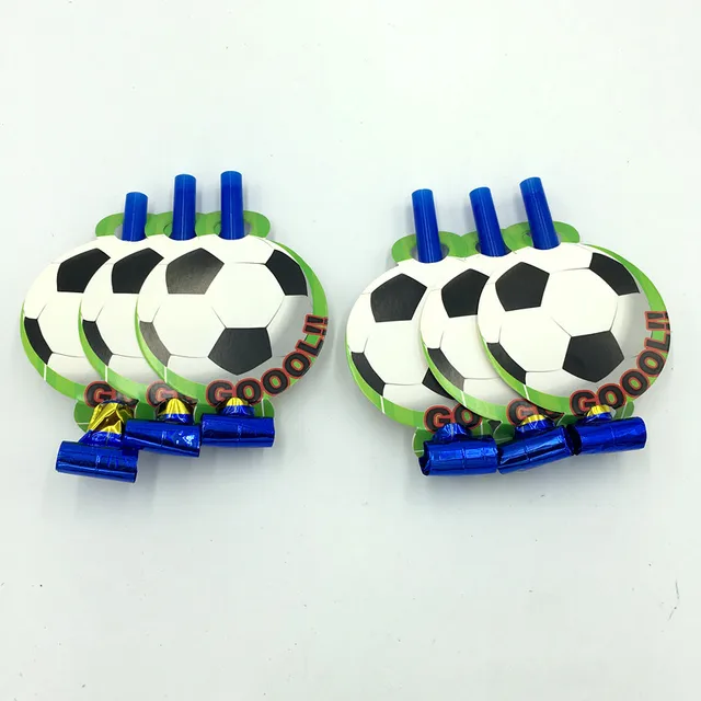 6 PCS/LOT FOOTBALL ÉRUPTIONS ENFANTS FÊTE D\u0027ANNIVERSAIRE DÉCORATION FOOTBALL PARTY FAVORS FOOTBALL