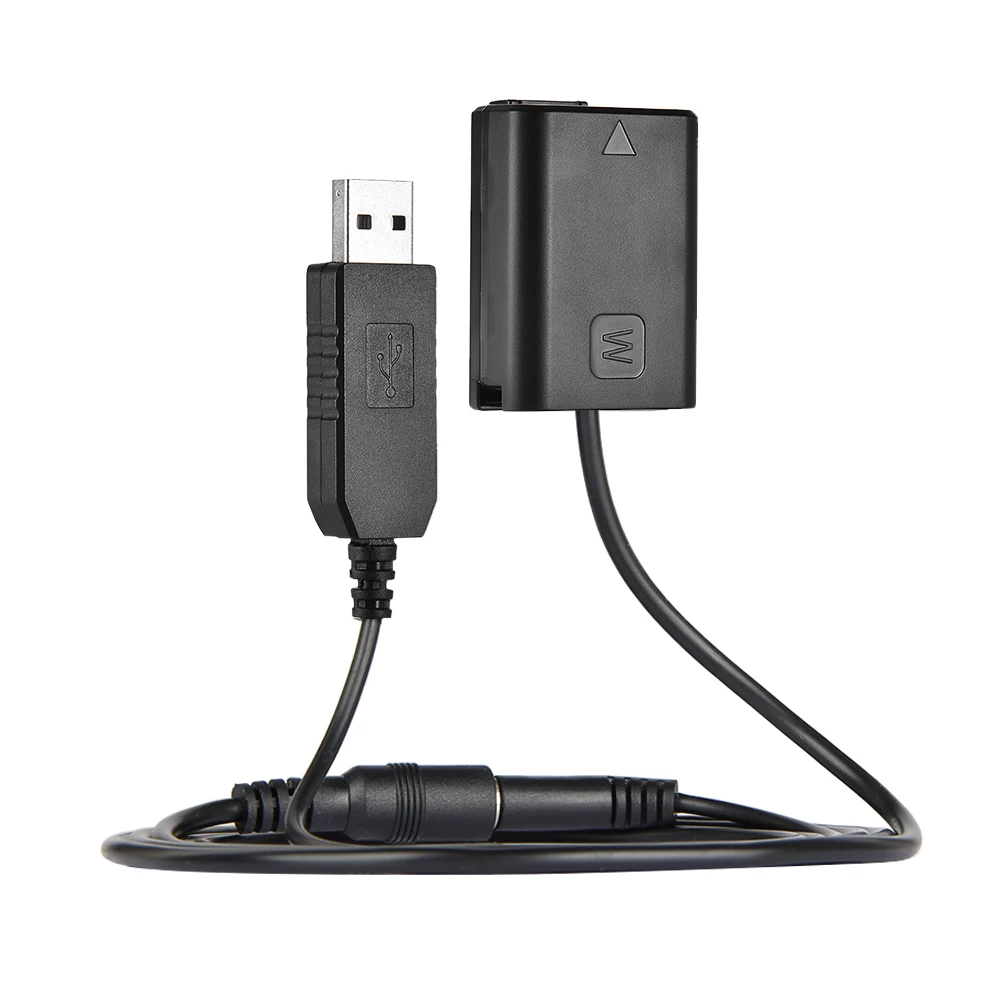 Andoer NP-FW50 USB Adapter Cable Dummy Battery + DC Power Bank Replacement for AC-PW20 Sony NEX-3/5/6/7 Series Camera | Электроника