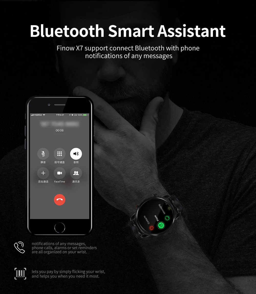 Finow X7 умные часы для мужчин Android 7,1 relogio gps Smartwatch LTE 4G умные часы телефон сердечного ритма reloj часы inteligente