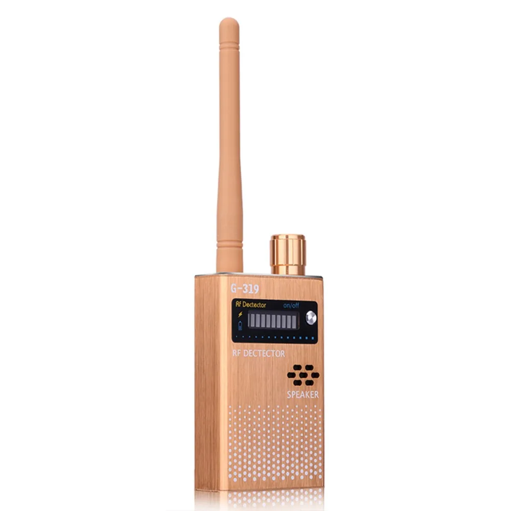 Wireless Scanner Signal GSM Device Finder RF Detector Micro Wave Detection Security Sensor Alarm Anti-Spy Bug Detect Gold G319