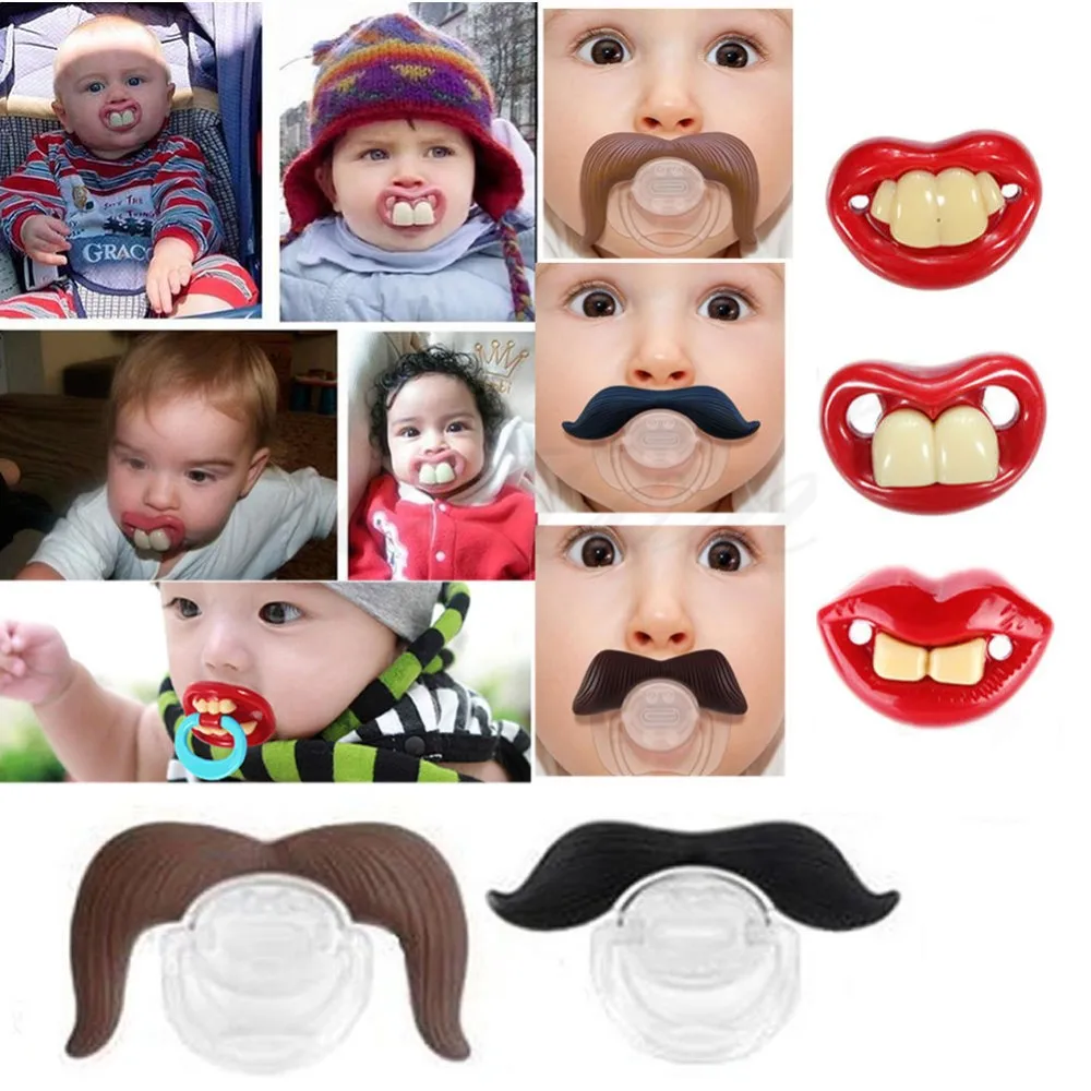 BABY FUNNY DUMMY PACIFIER NOVELTY TEETH CHILD SOOTHER UK SELLER 