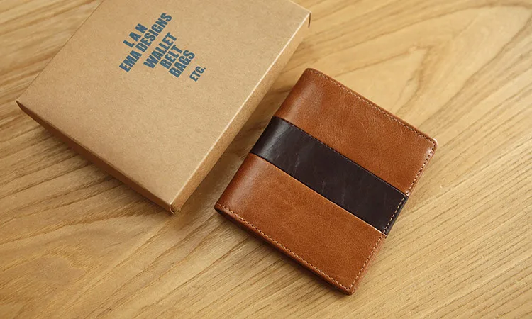 LAN мужской бизнес высокого качества кошелек цвет mathing waxy короткие мульти держатели маленький бумажник на подарок