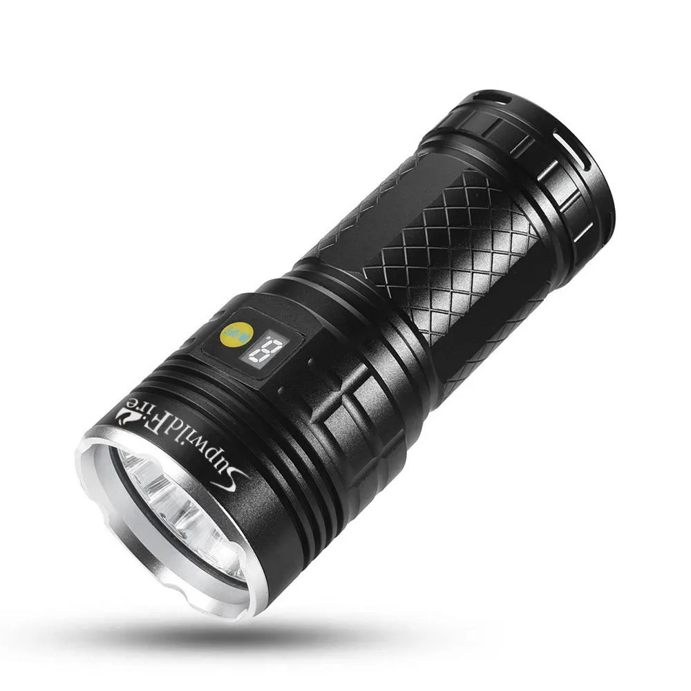 

SupwildFire 15x XM-L T6 LED Power Digital Display Fishing Hunting Flashlight Waterproof Hard Light Rechargeable #5J23