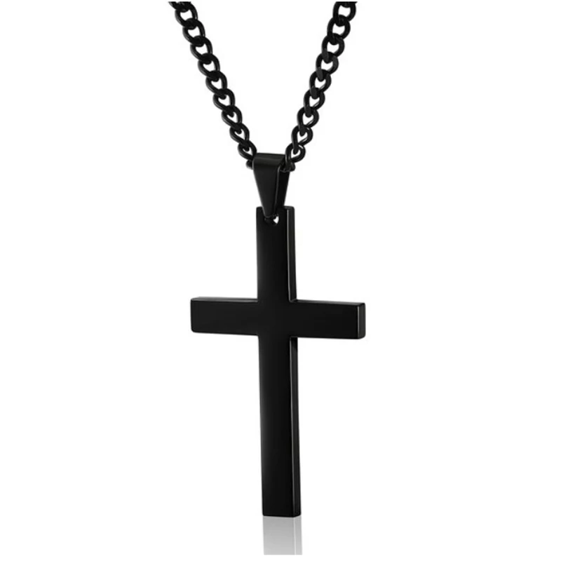 Мужская цепочка с подвеской крестом из нержавеющей стали|cross necklace|pendant necklacependant for