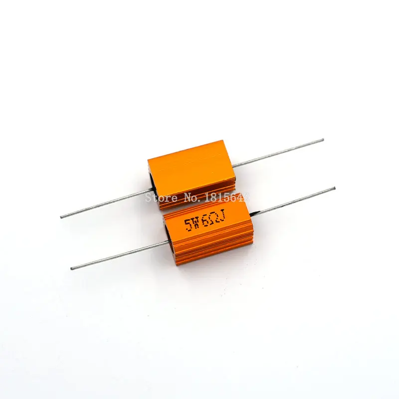 2 шт. RX24 5 Вт 6R 6RJ мощный металлический корпус алюминиевый Золотой резистор Высокая