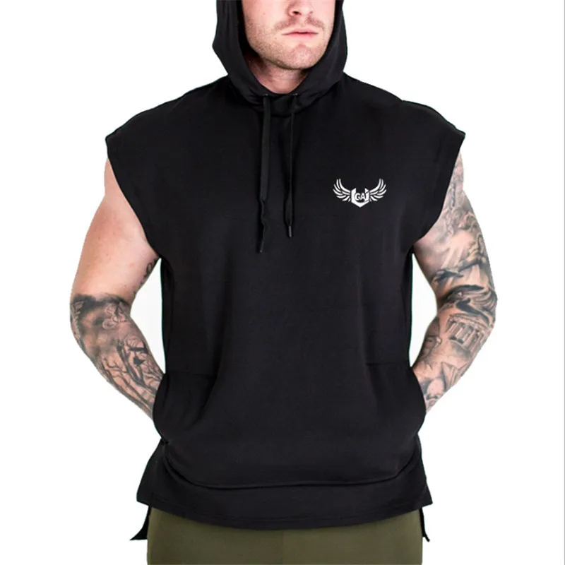 Fitness Men Gyms Hoodies Sweatshirt tank top (5)