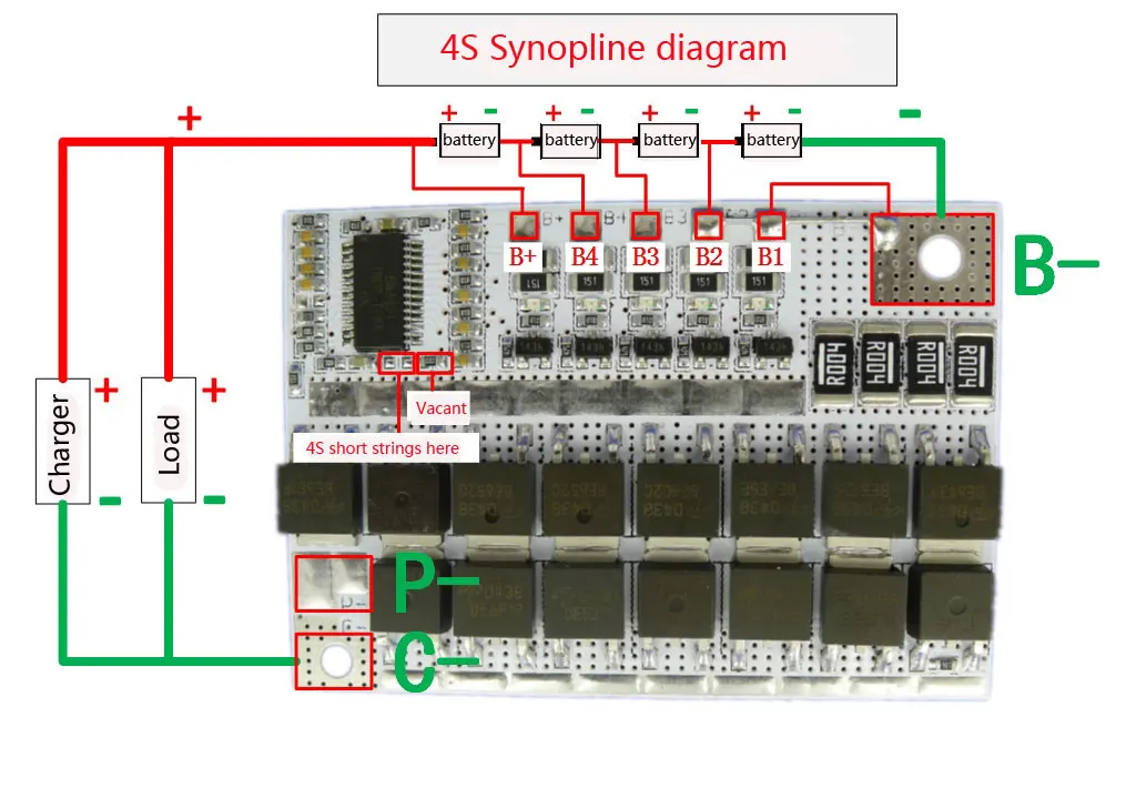 Aihasd 14,4 V 100A 4S BMS LiFePO4 Срок службы батареи Монтажная плата